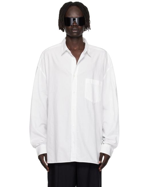 Acne White Button-Up Shirt for men
