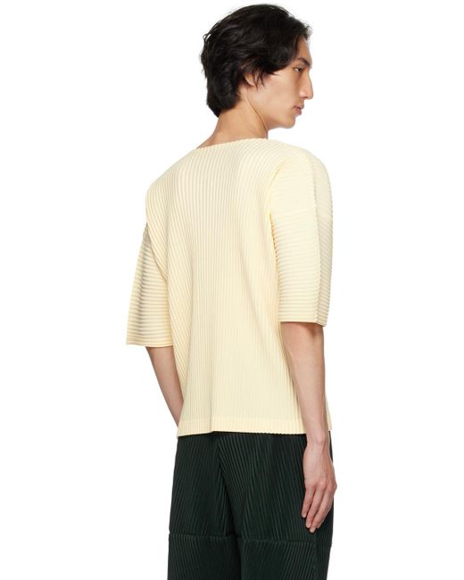 Homme Plissé Issey Miyake Black Homme Plissé Issey Miyake Yellow Monthly Color July T-shirt for men