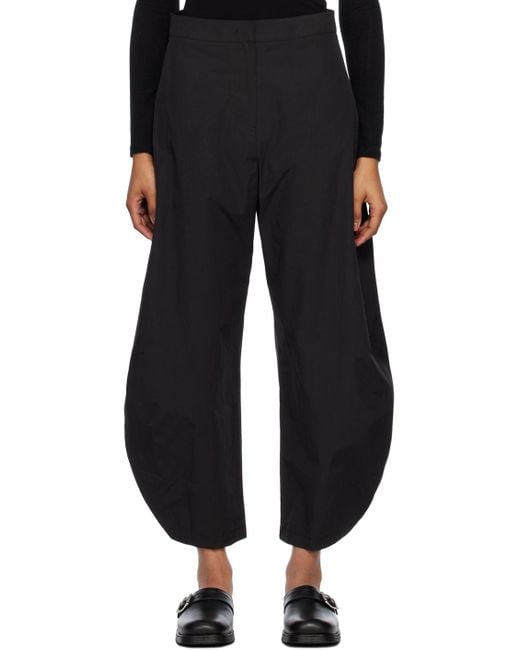 Amomento Black Curved Leg Trousers