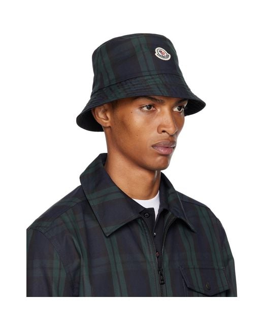 Moncler Black Reversible Bucket Hat for men