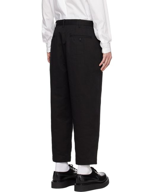 Pantalon noir à plis Comme des Garçons pour homme en coloris Black