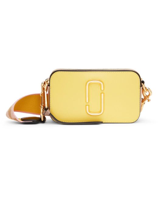Marc Jacobs Leather 'the Snapshot' Shoulder Bag in Yellow Lyst