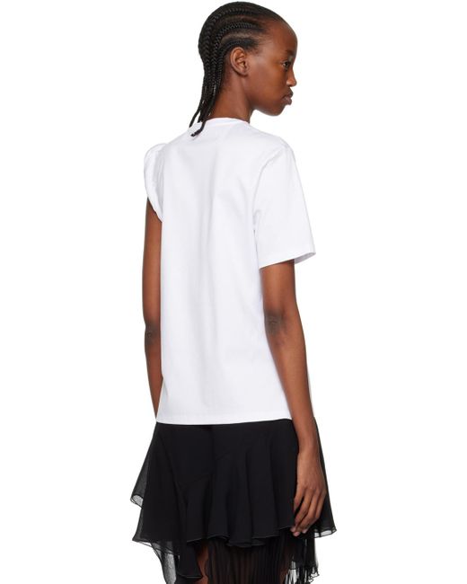 Versace Black White 'goddess' Rolled T-shirt
