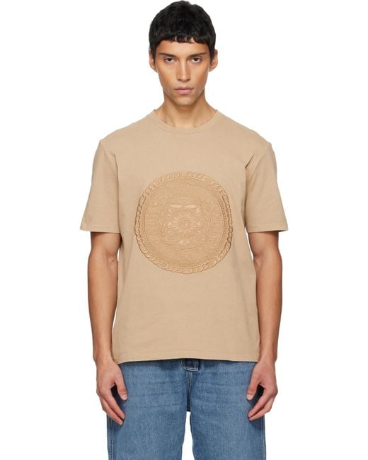 Balmain Blue Embroide '' Médaille T-shirt for men