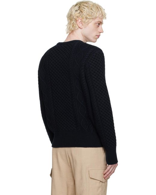 Bally Black Crewneck Sweater for men