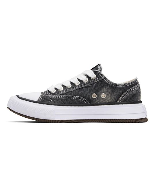 Maison Mihara Yasuhiro Black Yucca Og Sole Bleach-Wash Low-Top Sneakers