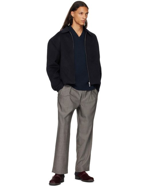 メンズ Rohe ネイビー ダブルフェイス ウール ジャケット ブラック | Lyst