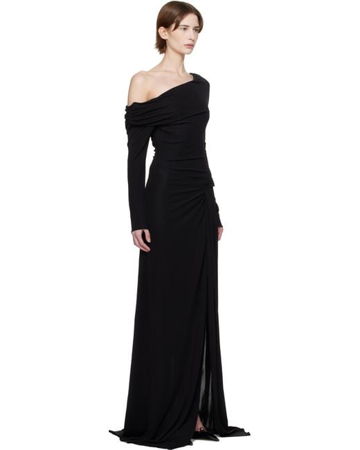 16Arlington Black Polyta Maxi Dress