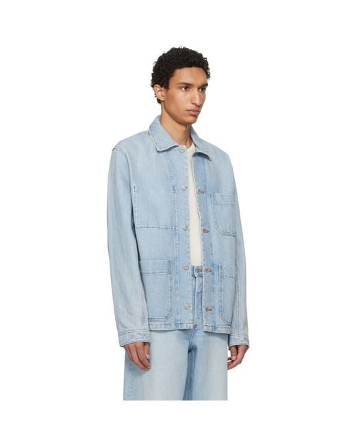 A.P.C. Blue New Rodney Denim Jacket for men
