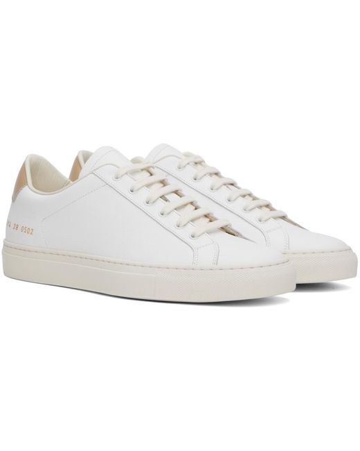 Common Projects White Retro Bumpy Sneakers for men