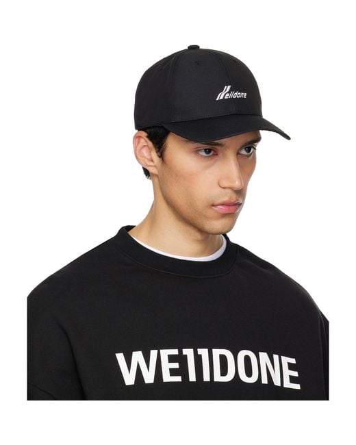 we11done Black 'Se11Done' Cap for men