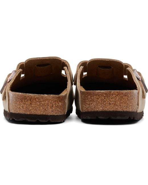 Birkenstock Brown Regular Boston Oiled Leather Loafers for men