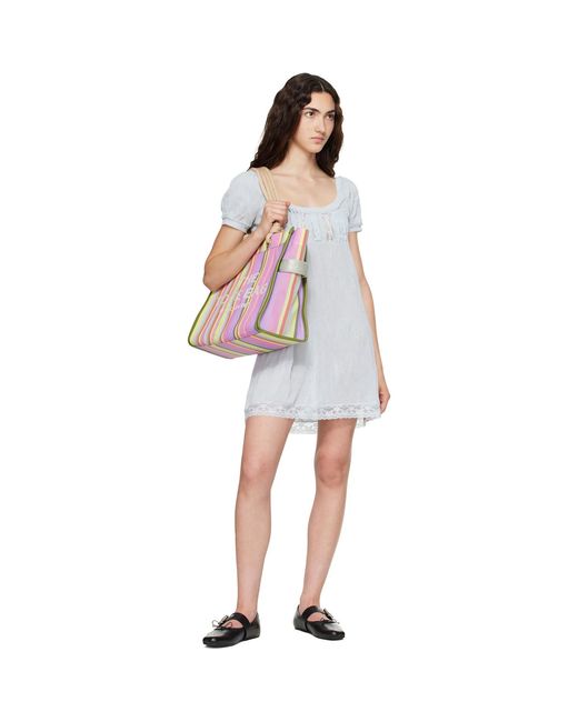 Marc Jacobs Pink 'The Stripe Mesh Large' Tote
