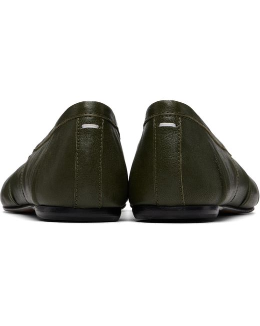 Maison Margiela Green Khaki Tabi Ballerina Flats
