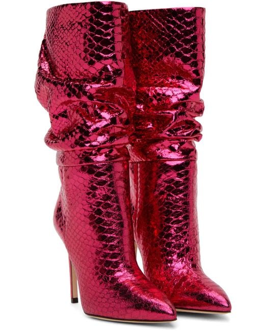 Bottes Roses À Fronces Paris Texas en coloris Red