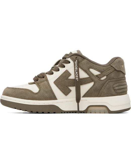 Off-White c/o Virgil Abloh Brown Khaki 'Out Of Office' Sneakers