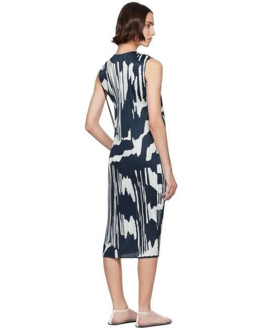 Pleats Please Issey Miyake Black Refraction Maxi Dress