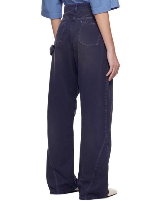 J.W. Anderson ネイビー Workwear ツイスト ジーンズ Blue