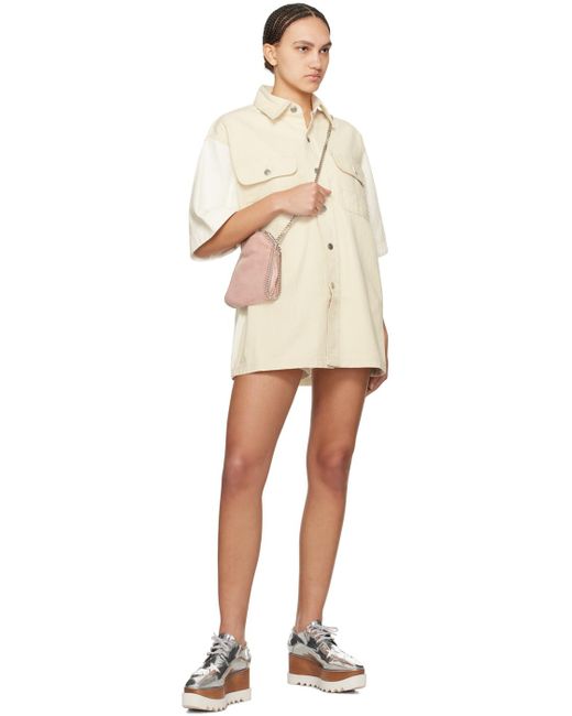 Stella McCartney Multicolor Beige & White Bandana Denim Shorts