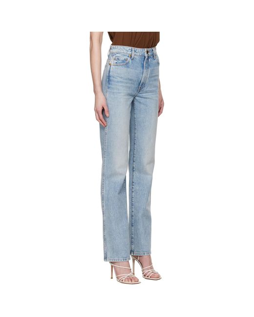 Khaite Blue Danielle Stretch Jeans