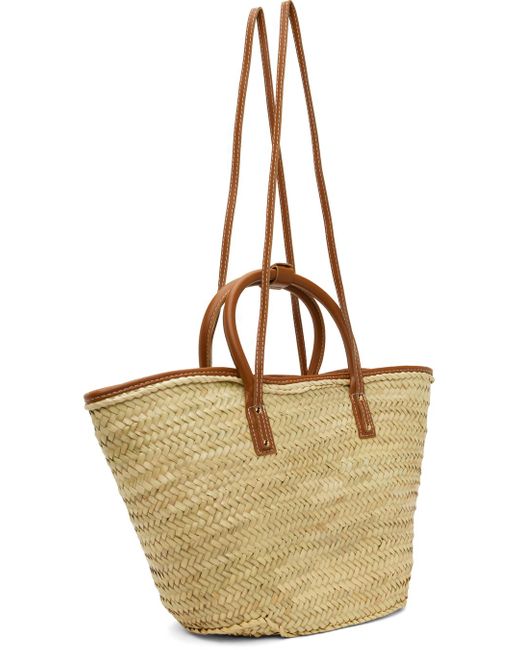 Jacquemus Les Classiquesコレクション &ブラウン Le Panier Soli トートバッグ Brown