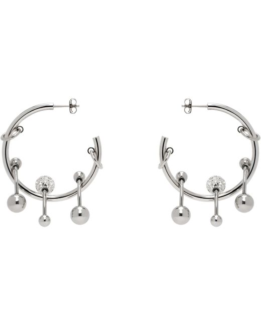 Justine Clenquet Black Neve Crystal Earrings