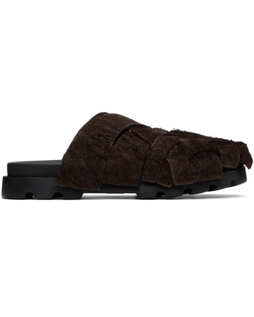 メンズ CAMPERLAB ブラウン Brutus サンダル Black