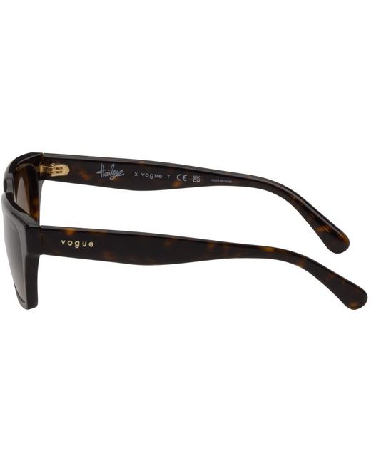 Vogue Eyewear Black Tortoiseshell Hailey Bieber Edition Square Sunglasses