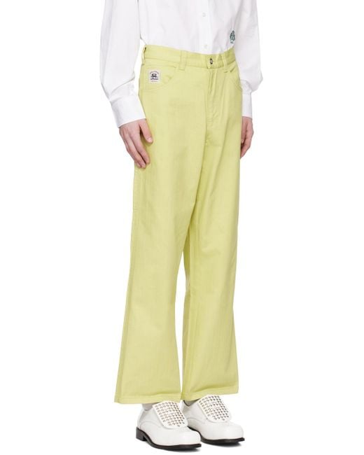 Bode Yellow Knolly Brook Trousers for men
