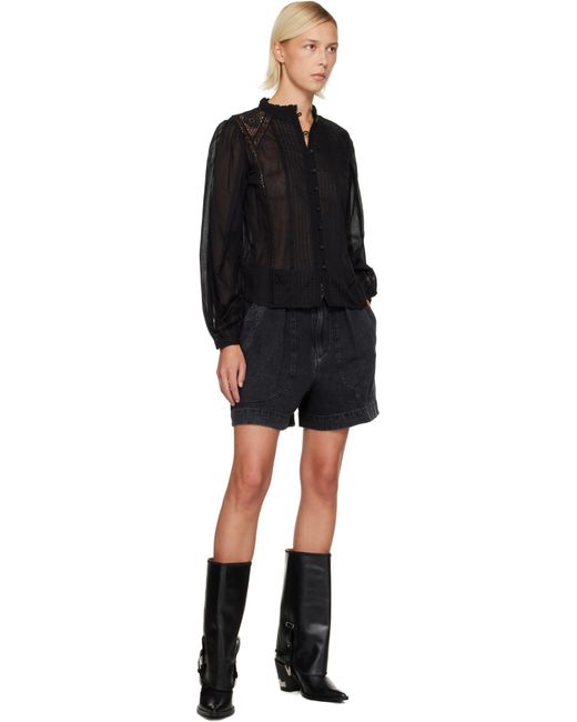 Isabel Marant Black Noemia Denim Shorts