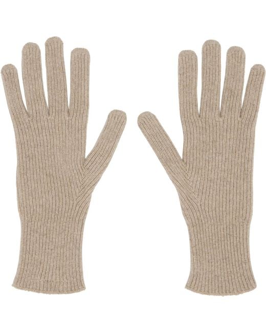 Baserange White Ribbed Gloves