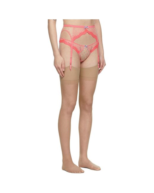 Fleur du Mal Multicolor Dotty Garter Belt
