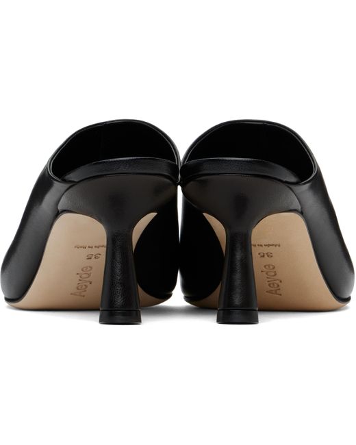 Aeyde ブラック Mila ナッパレザー ヒール Black