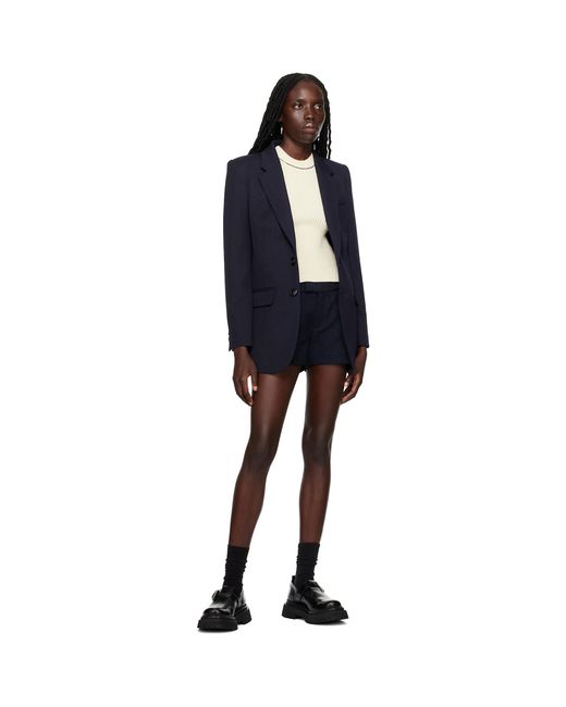 AMI Blue Mini Shorts