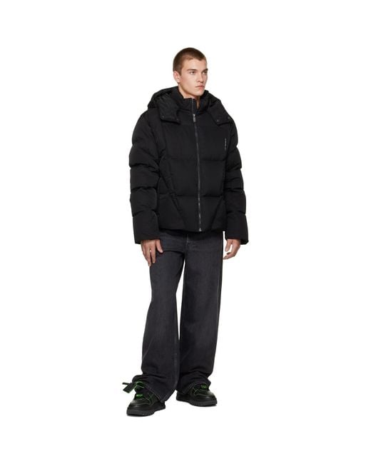 Off-White c/o Virgil Abloh Black Bookish Nylon Twill Racing Puffer Jacket for men