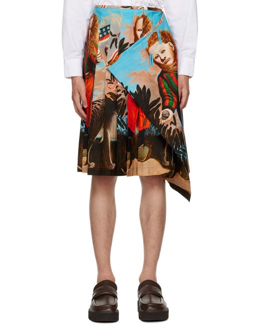 メンズ Charles Jeffrey マルチカラー ラップ キルト Black