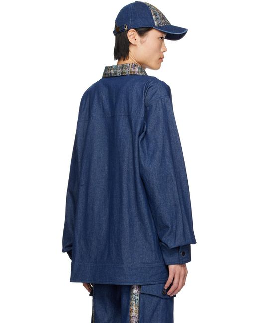 Anna Sui Blue Ssense Exclusive Jacket for men