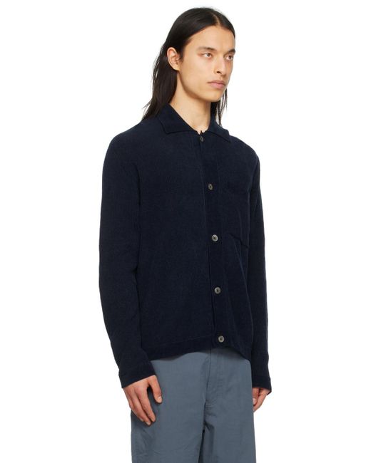 Norse Projects Blue Navy Erik Cardigan for men
