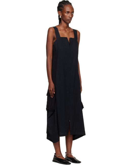 Robe Longue E-Work Noire À Poches Y's Yohji Yamamoto en coloris Black