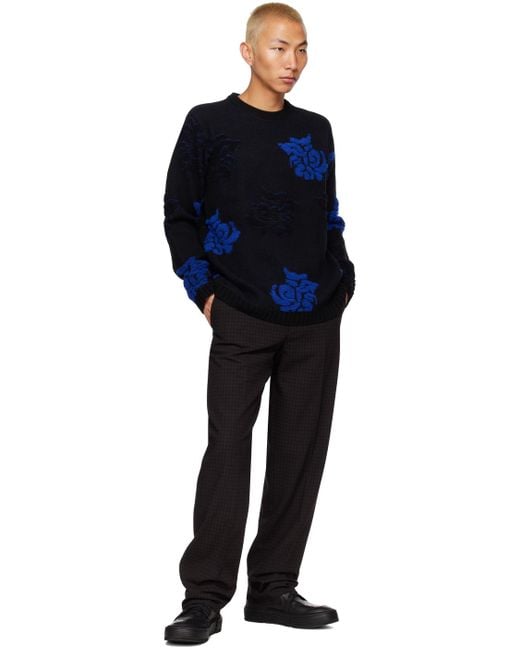 WOOD WOOD Blue Beckett Analog Sweater for men