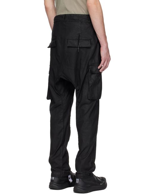 メンズ Boris Bidjan Saberi 11 ブラック Coated Object カーゴパンツ Black