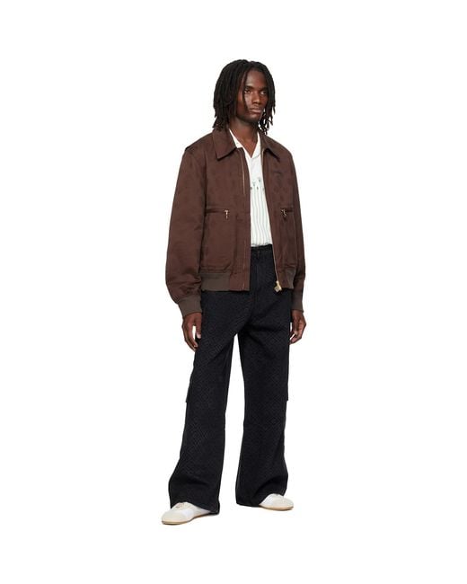 Casablanca Brown Monogram Blouson Jacket for men