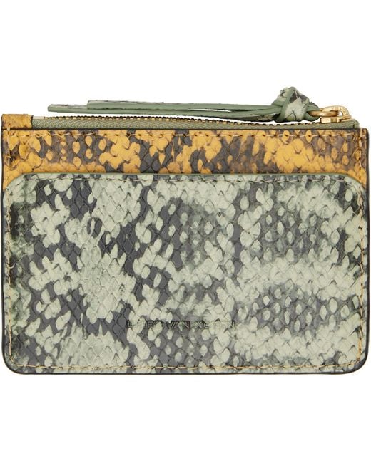 Dries Van Noten Metallic Leather Card Holder