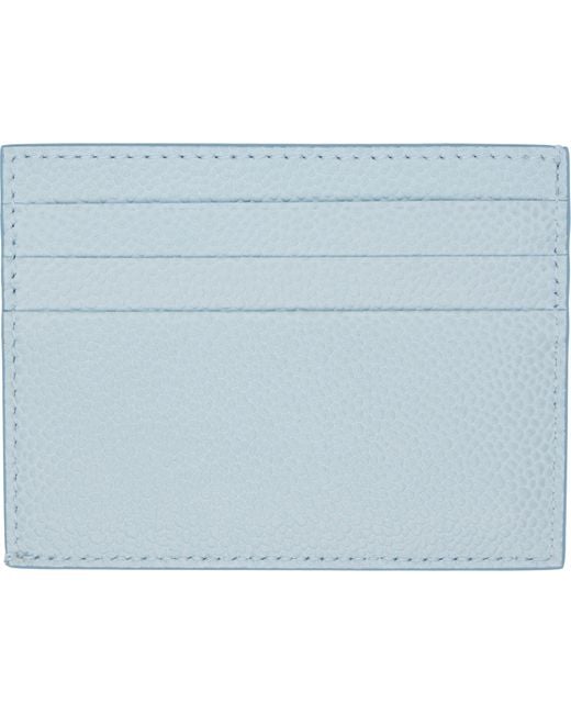 Thom Browne Black Pebble Grain Note Compartment Card Holder for men