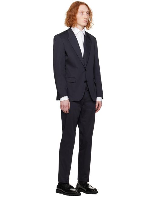 HUGO Black Navy Slim-fit Suit for men