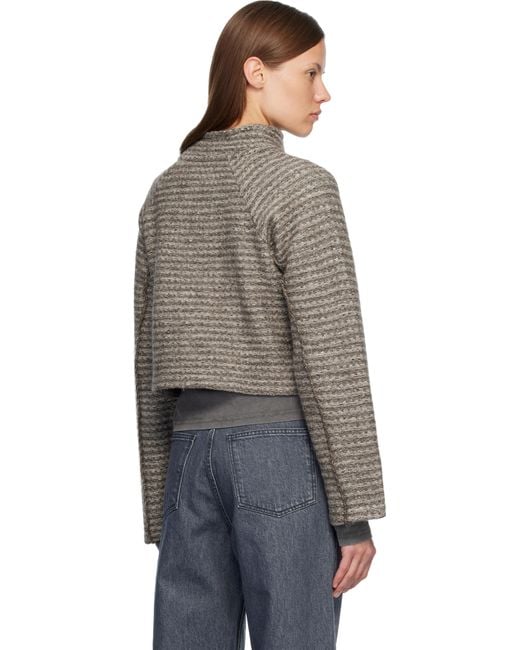 mfpen グレー Leisure クロップド ジップアップ ジャケット Black