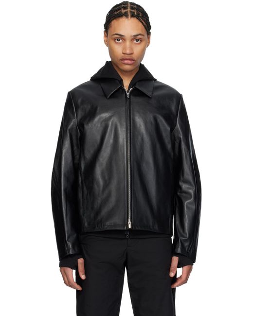 ジャケット・アウター a.p.c. leather zip jacket archive Post Archive Faction PAF 6.0 Right Leather Jacket in Black for Men
