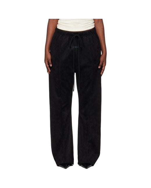 Fear Of God Black Holiday Faux-Suede Fleece Flare Lounge Pants