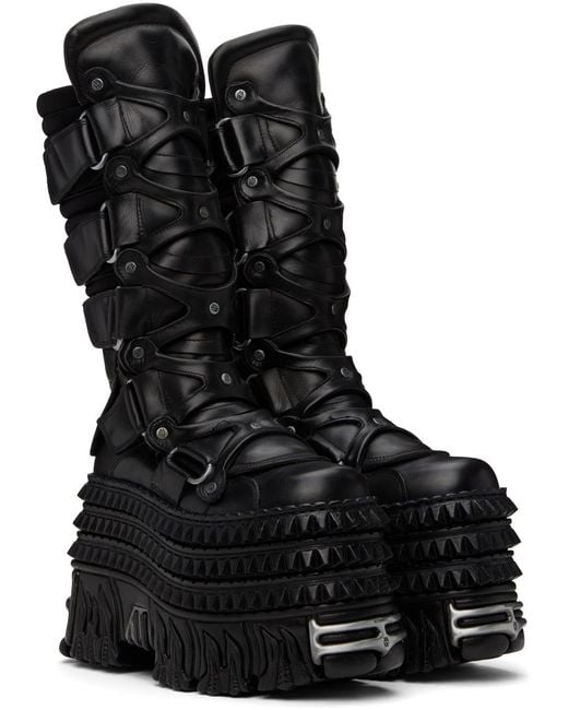 Vetements New Rock Edition Tower Boots in Black | Lyst