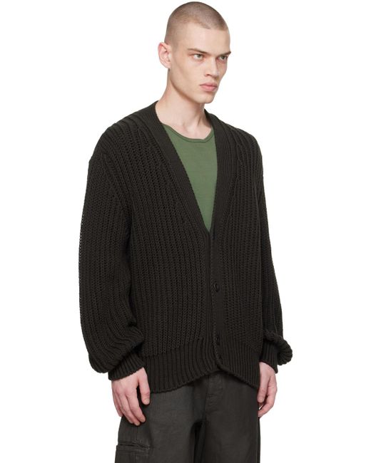 Lemaire Black Chunky Cardigan for men